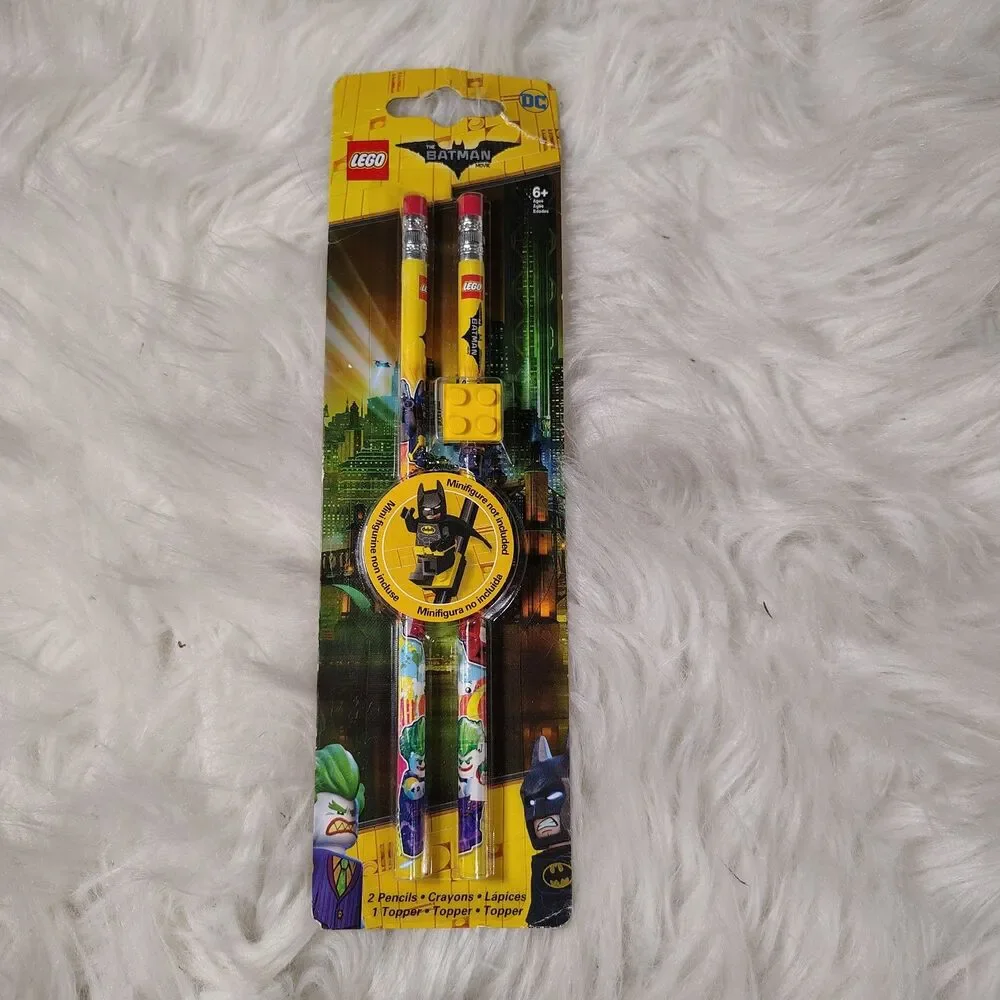 Lego Batman Movie Pencil Set & Topper DC Comics Movie Collectible Joker